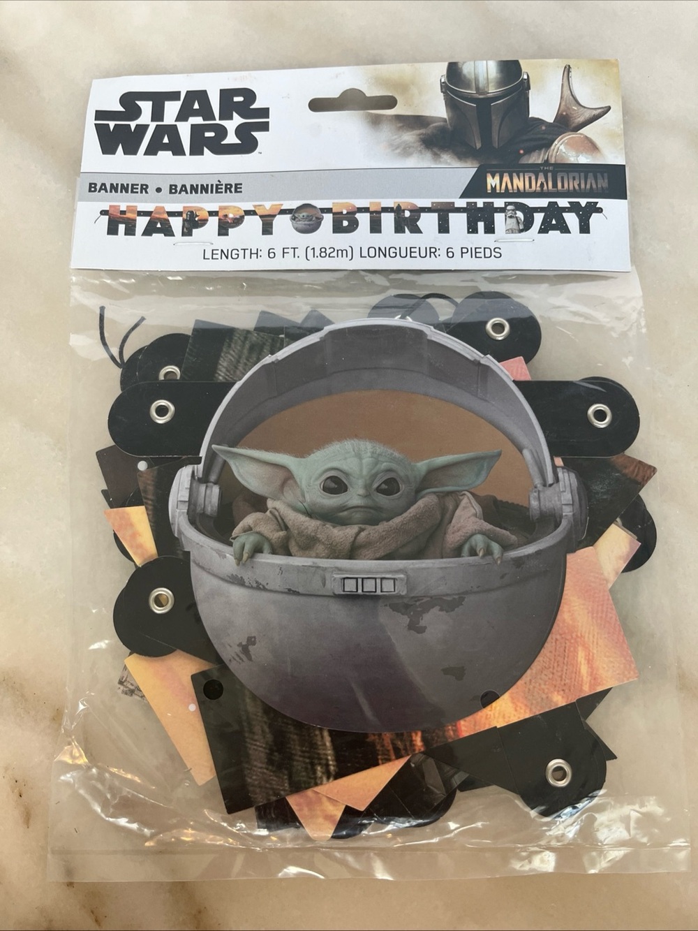 Star Wars The Mandalorian 'Baby Yoda' Happy Birthday Banner